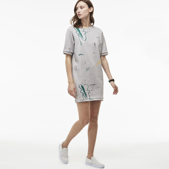 Women's LIVE Doodle Print Sweatshirt Dress Women's LIVE Doodle Print Sweatshirt Dress