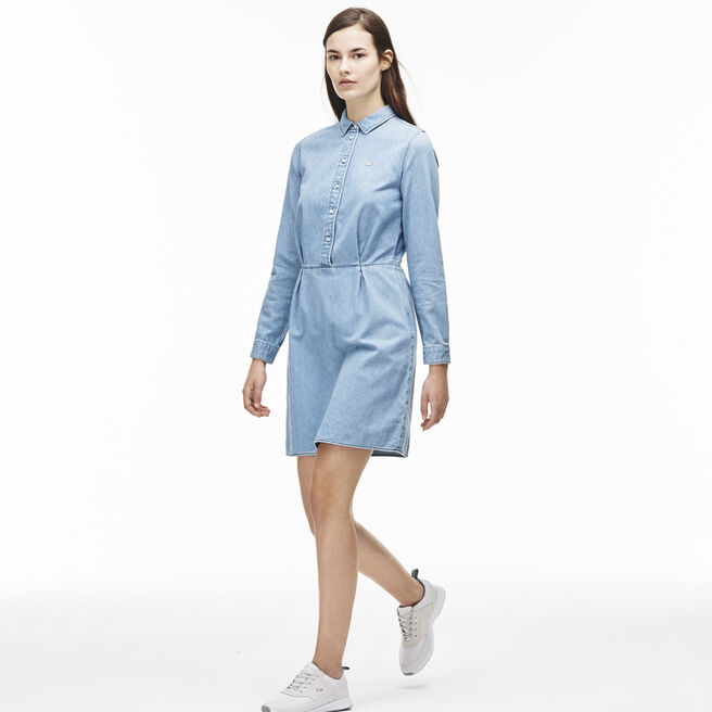 Women's L!VE Fitted Denim Shirt Dress Women's L!VE Fitted Denim Shirt Dress