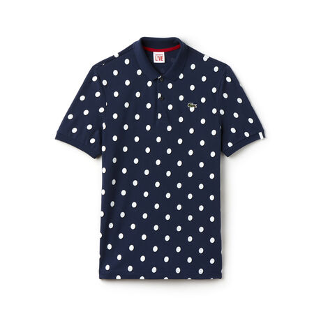 Men's L!VE Regular Fit Polka Dot Petit Piqué Polo Shirt