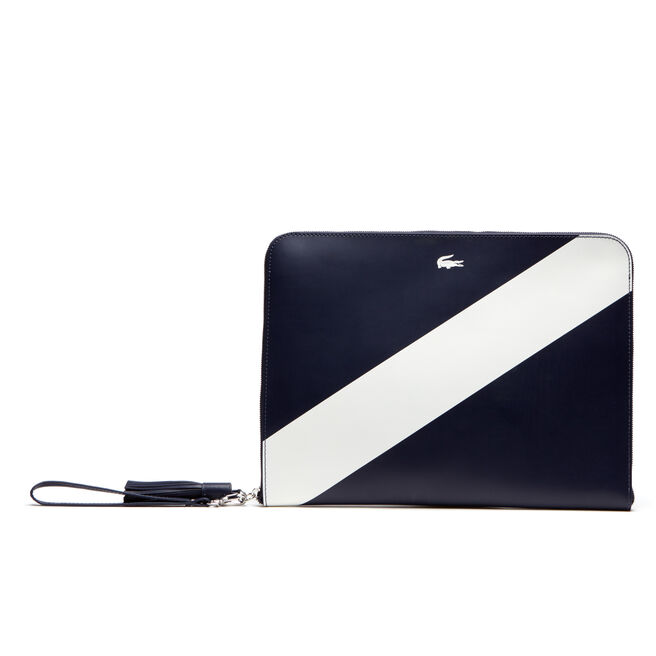 Women's Lacoste LIVE Coated Leather Mini Tennis Zip Clutch Bag Women's Lacoste LIVE Coated Leather Mini Tennis Zip Clutch Bag